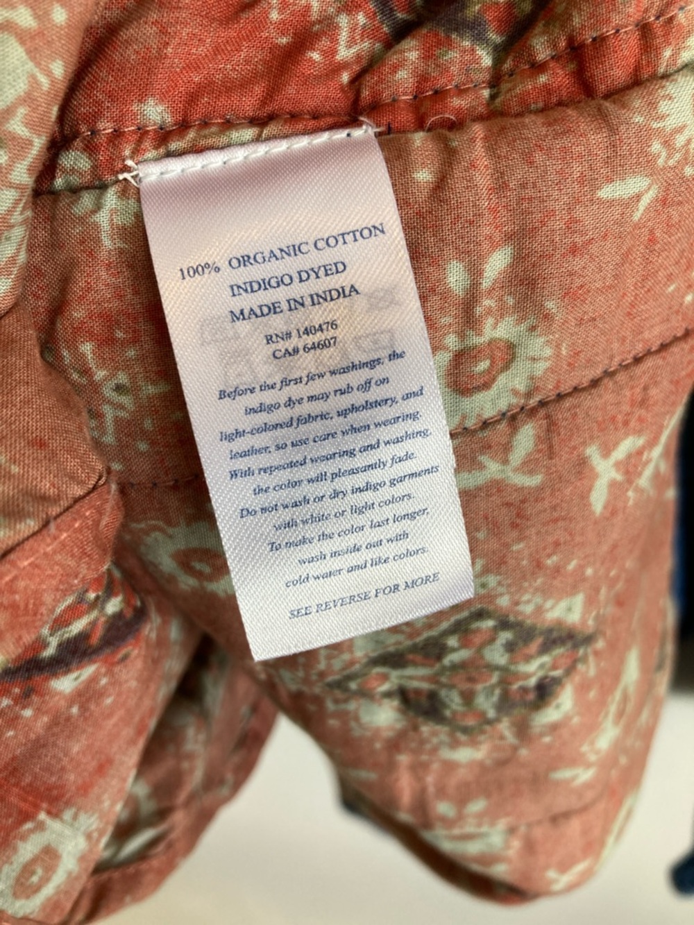 Faherty Sun Valley Quilted Jacket large  Handcrafted Blue - Picture 5 of 6